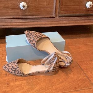 Seychelles leopard suede flats